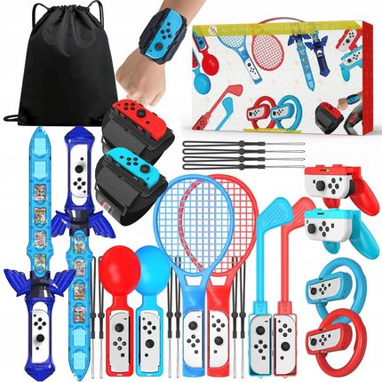 JYS Zestaw 15w1 Akcesoria Uchwyty Mocowania Sport Nintendo Switch