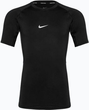 Nike Koszulka Treningowa Męska Pro Dri Fit Tight Ss Fitness Black White