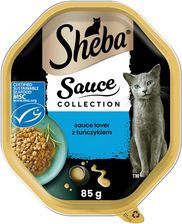 Sheba Sauce Collection Tacka Mokra Karma Pełnoporcjowa Dla Kota Kawałki Z Tuńczykiem W Sosie 85G