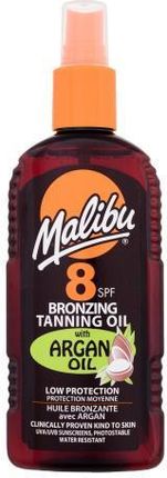 Malibu Bronzing Tanning Oil Argan Spf8 Olejek Do Opalania W Sprayu Z Olejem Arganowym 200ml