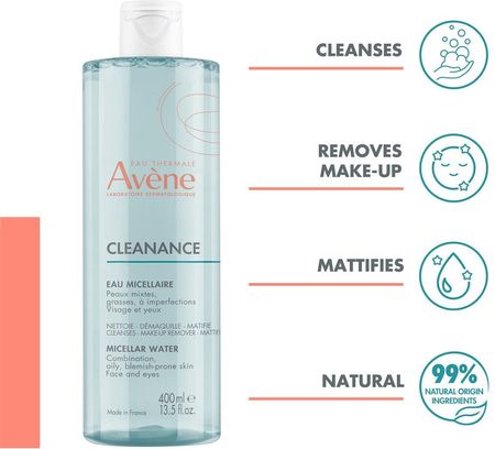 Avène Cleanance Woda Micelarna Woda Micelarna 400ml - zdjęcie 3