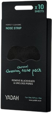 Yadah Charcoal Cleansing Nose Pack Plastry Oczyszczające Na Nos Z Węglem 10szt.