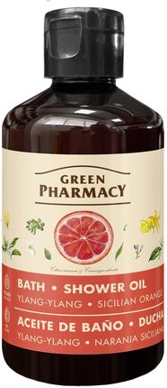 GREEN PHARMACY Olejek do kąpieli i pod prysznic Ylang-ylang i sycylijska pomarańcza, 250ml