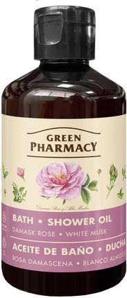 GREEN PHARMACY Olejek do kąpieli i pod prysznic, róża damasceńska i białe piżmo, 250ml