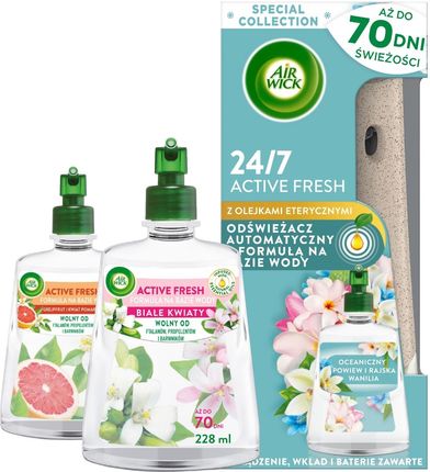 Air Wick Active Fresh Oceaniczny Powiew I Rajska Wanilia Zapas 2 Wkładów