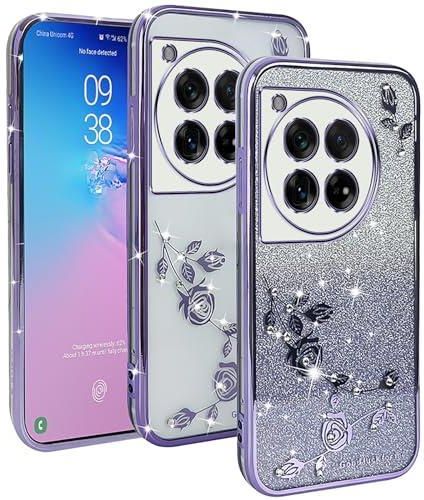 XINYEXIN Cover Glitter per Xiaomi Mi 11 Lite 4G / 5G / 5G NE, Custodia Bling Brilla Ultrasottile Trasparente Antiurto, Carino Scintillante con Donne e Ragazze - Viola