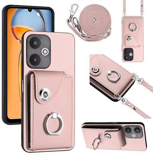 Xinyunew Cover Per Xiaomi Redmi 9 - Custodia A Portafoglio In Pelle PU Con Sporto Carte E Chiusura Magnetica, Rossa
