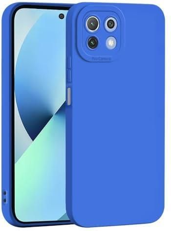 JIAFEI Custodia Per Oppo Find X5 Lite Con Anello Metallico 360° - Silicone TPU + PC Antiurto, Traslucida Blu Cielo - 2