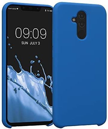 kwmobile Etui kompatybilne z Huawei Mate 20 Lite, silikonowe etui na telefon komórkowy, miękka powierzchnia, bezprzewodowe ładowanie, Blue Reef