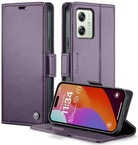 BAILI Cover Motorola Moto G54 5G Con Portafoglio E Blocco RFID – Custodia In Pelle Con Cavalletto E Ricarica Wireless - 3