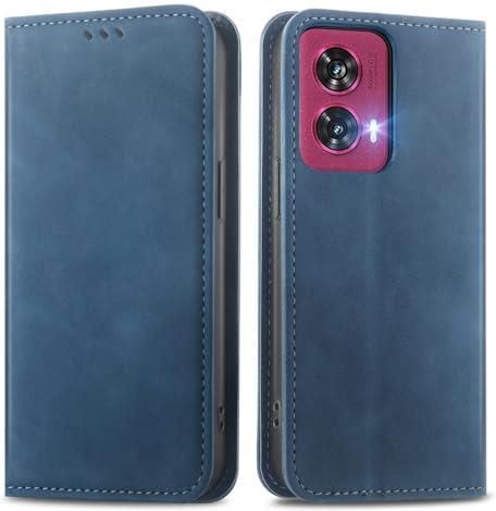 MOJIA Custodia Portafoglio In PU Per Motorola Edge 60 Pro - Cover A Libro Con Chiusura Magnetica, Slot Porta Carte E Supporto Per Videochiamate (Nero)