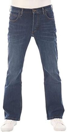 Lee Męskie dżinsy Bootcut Denver niebieskie spodnie jeansowe męskie bawełna stretch denim niebieski w30 w31 w32 w33 w34 w36 w38 w40 w42 w44, Dark West