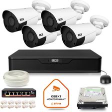 Bcs Point Zestaw Monitoringu Ip 4X Kamera Bcs-P-Tip15Fsr5 Rejestrator Z Dyskiem 1Tb (Z48905B4)