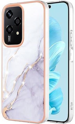 Housse Portefeuille Pour Honor 400 Lite 5G – Cuir PU Gaufré Motif Feuilles Et Chat – Étui Rabat Magnétique Avec Support Intégré Et Dragonne