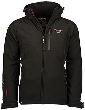 Geographical Norway męska kurtka softshellowa Taboo, funkcyjna, outdoorowa kurtka przeciwdeszczowa, czarny, S