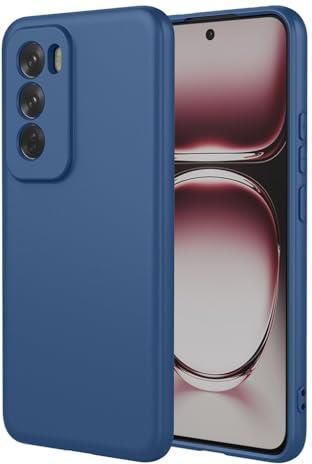 SEAHAI Cover Per Oppo Reno 8 5G – Custodia In Vetro Temperato Sfumato Blu Con Paraurti In TPU Morbido – Antigraffio E Antiurto