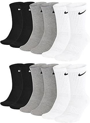 Nike Męskie skarpety treningowe Everyday Cushioned Crew (6 par), 42-46 EU