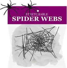 Zdjęcie Sztuczna Pajęczyna 2 Pająki Dekoracja na Halloween MALATEC - Wisła