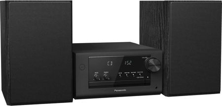 Panasonic SC-PM702 mikrowieża z CD i radiem FM (DAB+, 80W, Bluetooth, USB, 2-drożny system głośnikowy, Sound Remastering, regulacja basów), czarna