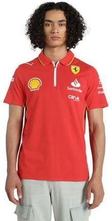 PUMA Scuderia Ferrari męska koszulka polo drużynowa 2024, Palona czerwień, L