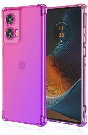 Custodia Portafoglio HAOYE Per Motorola Edge 50 Fusion 5G – Pelle E TPU Viola – Con Slot Carte RFID E Supporto Magnetico