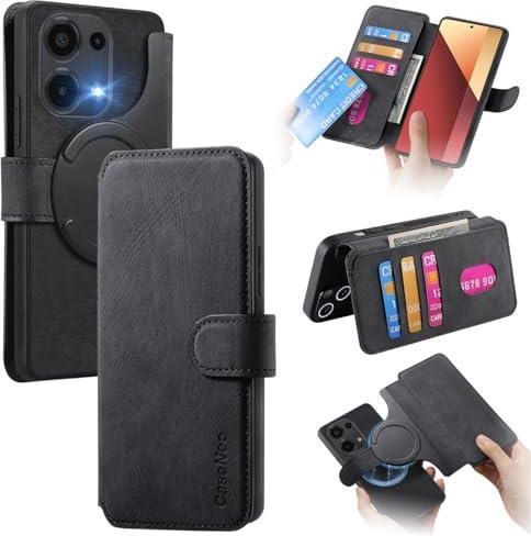MOJIA Cover per Xiaomi Redmi 10C, PU Custodia Antiurto Resistente ai Graffi, Custodia Flip Portafoglio per Telefono con Supporto e Slot per Schede. Nero