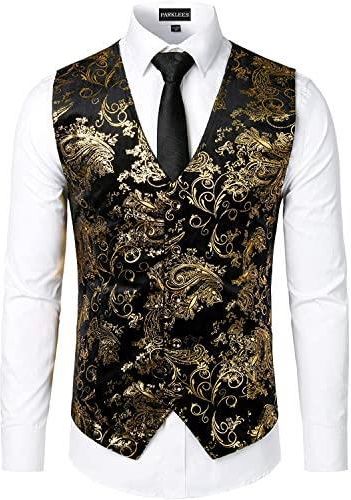 Ledub heren overhemd modern fit bruin paisley print 1knoops cut away