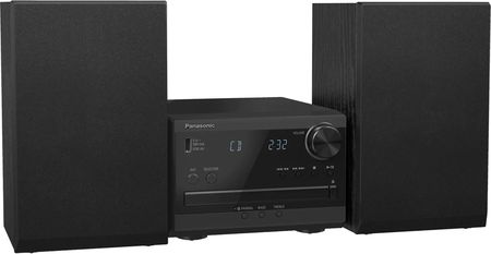 Panasonic SC-PM272 Mikrowieża z CD, radiem FM i Bluetooth (DAB+, 20W, system głośników 10 cm z otworem bass reflex, Bluetooth Remaster), czarna