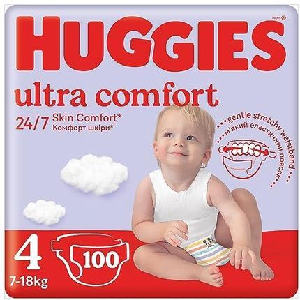 Huggies Pieluchy Ultra Comfort Rozmiar 4 7-18Kg 100Szt.