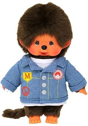 Bandai Monchhichi Pluszowy Chłopiec Monchhichi Ubrany W Dżinsową