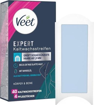 Veet Expert paski wosku zimnego do wszystkich rodzajów skóry 20 podwójnych sztuk