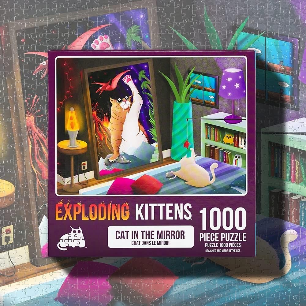 Exploding Kittens Cat In The Mirror 1000El. - Ceny i opinie - Ceneo.pl