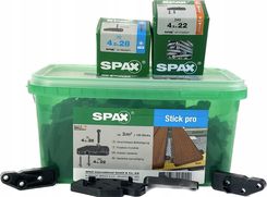 Spax Stick Pro Niewidoczne Mocowanie Tarasu Na Drewnie I Aluminium Ze Śrubami Z Łbem Cylindrycznym 3m2 Czarny