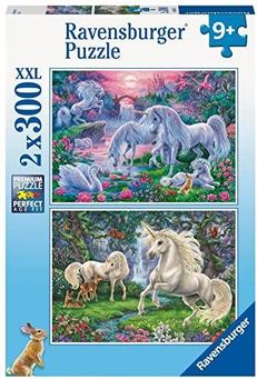 Ravensburger Puzzle 80570 Jednorożce 2 x 300 Elementów