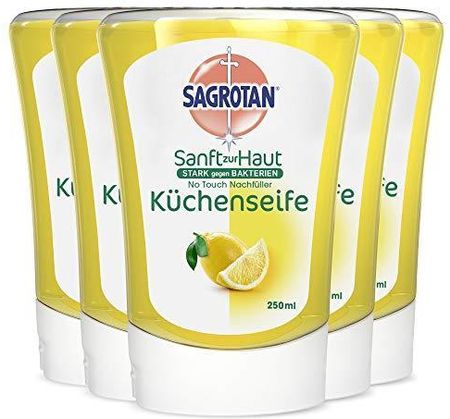 Sagrotan No-Touch Mydło Kuchenne Do Automatycznego Dozownika Mydła 5X250Ml