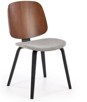 Drewniane krzesło do jadalni K563, szare, kauczukowe