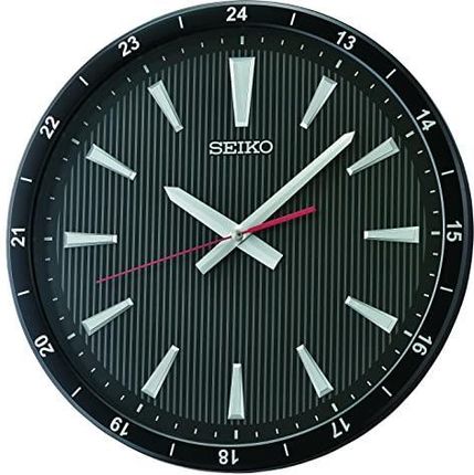 Seiko Zegar Ścienny Analogowy Czarno Szary (Qxa802K)