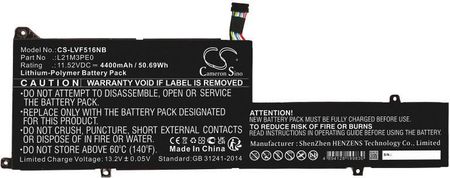 Cameron Sino Lenovo IdeaPad Flex 5 14IAU7 82R7006TUK / 5B11F38035 4400mAh 50.69Wh Li-Polymer 11.52V (CSLVF516NB)