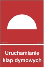 Signproject Znak Bb002 Uruchamianie Klap Dymowych - Arkusz 9 Naklejek, 50X74 Mm, Fn - Folia Samoprzylepna