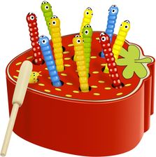 Zdjęcie Kruzzel Gra Zręcznościowa dla Dzieci Drewniana Złap Robaczka Magnetyczna Truskawka - Jastrzębie-Zdrój