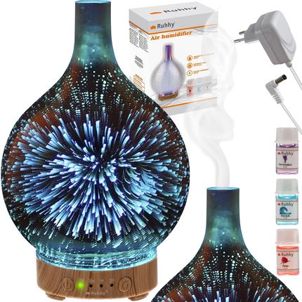 Nawilżacz Powietrza Lampka 3D Nocna Kolorowa Dyfuzor Zapachowy Aromaterapia RUHHY
