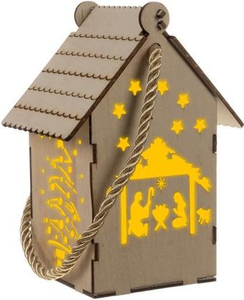 Lampion Adwentowy na Roraty LED Latarnia Latarenka Drewniany Świecący Lampa RUHHY