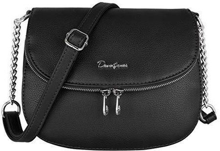 David Jones - Damska Torba na Ramię Mała - Torebka Wiele Kieszeni Skórzana PU łańcuszek - Crossbody Messenger Bag Zamkiem błyskawicznym - Torba Wieczo