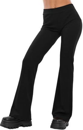 Toocool Damskie spodnie Bodycon Flare łapy słoń Curvy VB-2148Q, Czarny, 48