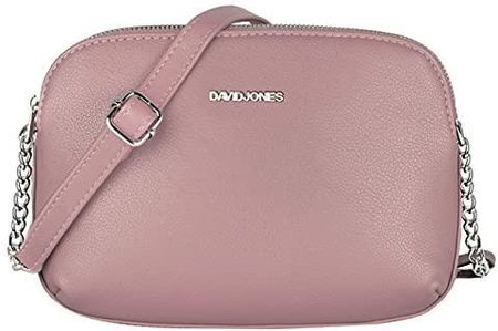 David Jones - Damska Torba na Ramię Wiele Kieszeni - Torebka Zamkiem błyskawicznym Skórzana PU - Mała Crossbody Messenger Bag - Torby Kopertówka - Mod