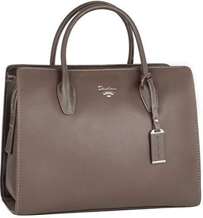 David Jones - Duża Damska Torebka Ze Sztucznej Skóry - Torba Crossbody - Torba Na Ramię - Elegancki Fason - Ciemnoszary Brąz