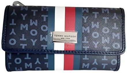 Tommy Hilfiger portfel z zamkiem błyskawicznym portfel portfel do przechowywania paszportów i kart szczepień, Kolor: wielokolorow, Unique, Amerykański