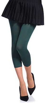 Romartex Damskie legginsy z mikrofibry Capri 60 DEN, ciemnozielony, M/L