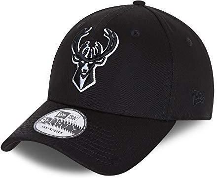 New Era Milwaukee Bucks Black Base 9Forty Snapback Cap, Bucks-1, jeden rozmiar