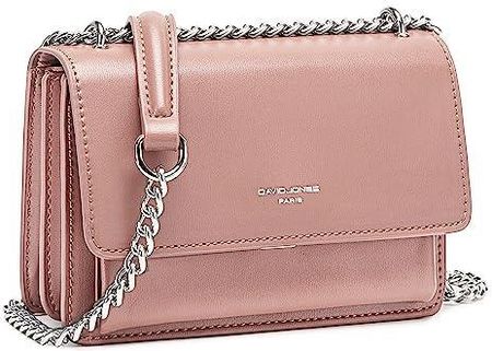 David Jones - Damska mała torba na ramię - damska torba na ramię z łańcuszkiem ze skóry PU - torebka mini Crossbody Bag z klapką - na telefon komórkow